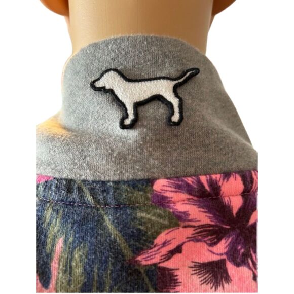 Victoria's Secret PINK Perfect Quarter Zip Pullover Sweatshirt Gray size XS E88 - Picture 3 of 7